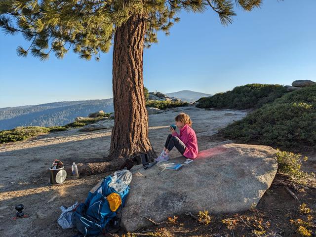 Hot chocolate at Dewey Point