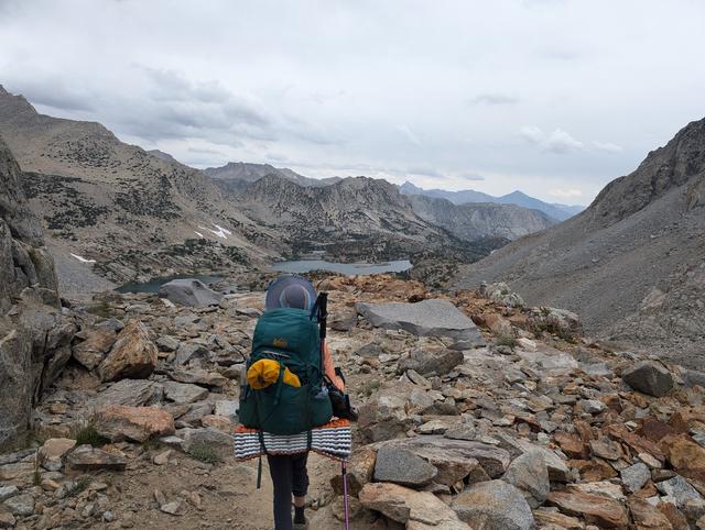 Descending from Bishop Pass