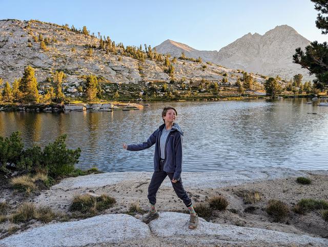 Posing at Evolution Lake