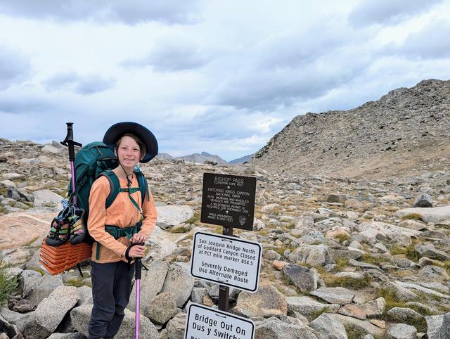 Maya at Bishop Pass - 11,972 ft