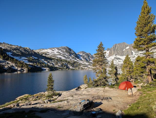 Camping by the serene Garnet Lake