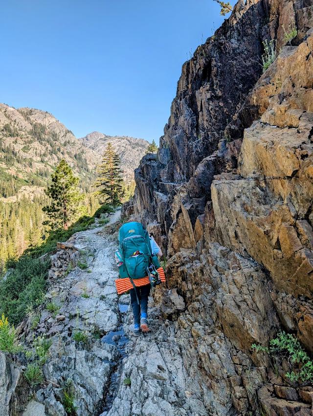 Walking along the cliff side