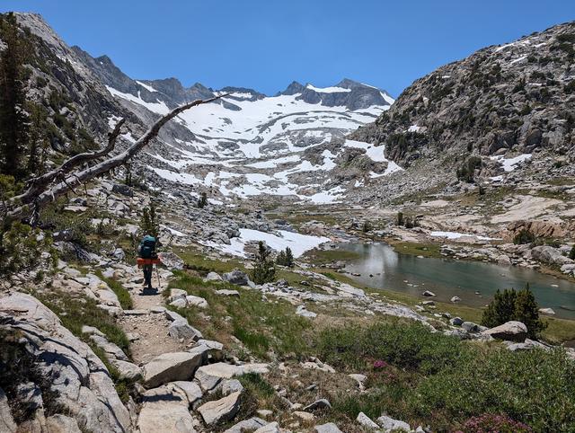 Lake on the descent from Donohue Pass